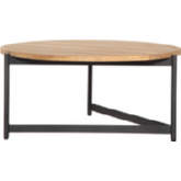 Amalfi Indoor Outdoor Coffee Table in Teak Wood & Black Metal